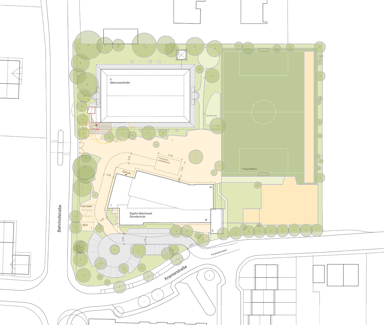 jhw-sanierung-mehrzweckhalle-Hoehenkirchen-Siegertsbrunn-bestand-anbau-sporthalle-versammlungsstaette-lageplan