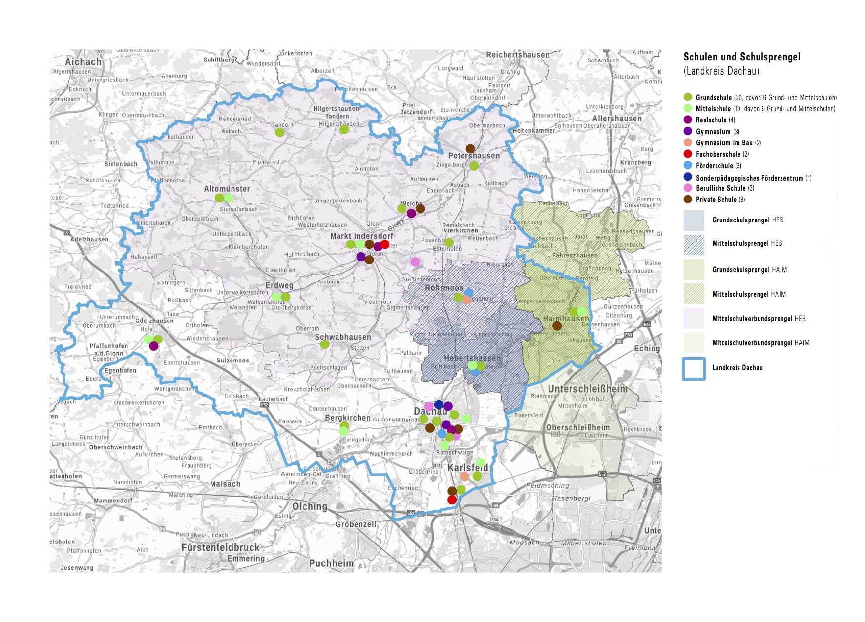 Zusammenlegung der Mittelschulen Hebertshausen und Haimhausen 5. Realschule im Landkreis Dachau